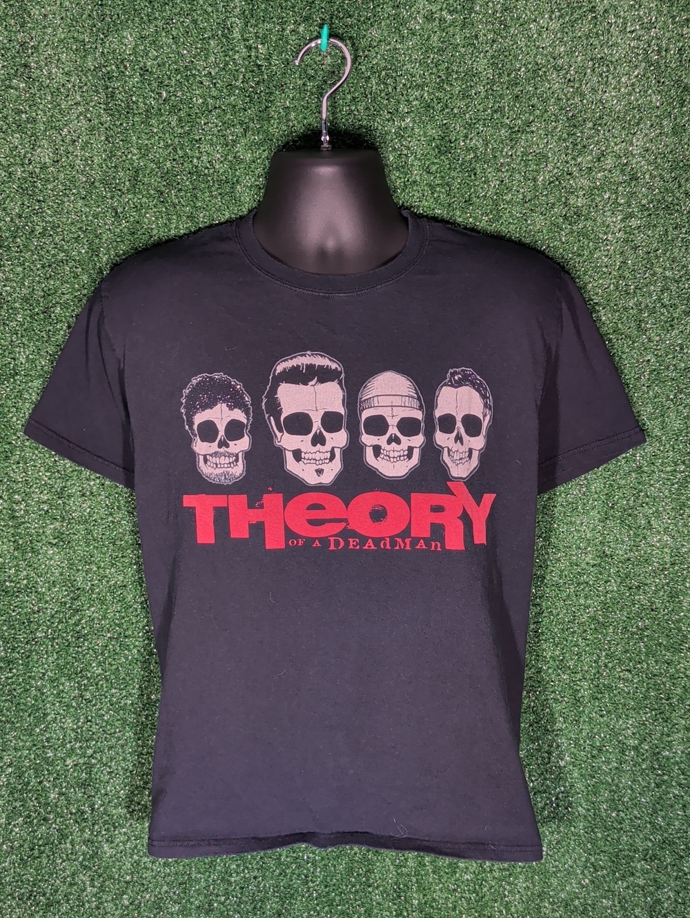 Vintage Theory Of A Deadman Black Large Skull Rock Band Size M